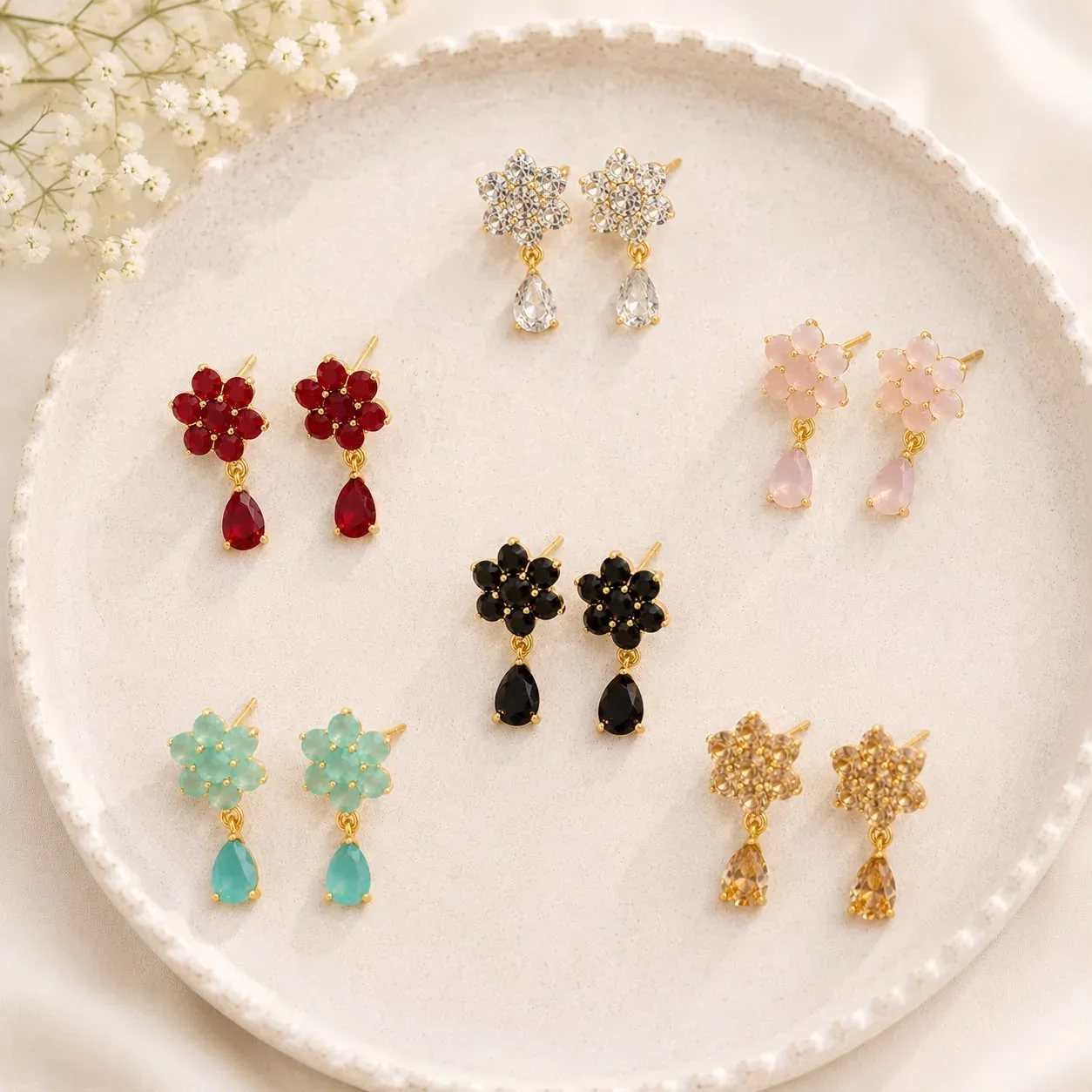 Zircon Earring-256 (Golden)